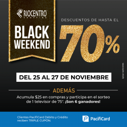 ¡Black Weekend en Riocentro Shopping!